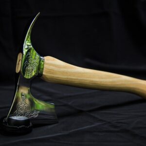 Stainless Steel Engraved Bearded-Axe With Adze Blade Polished .