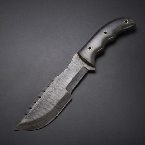 All-Purpose Bushcraft Damascus Tracker Knife & Micarta Handle .